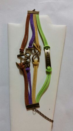 Leather Strand Charm Bracelet