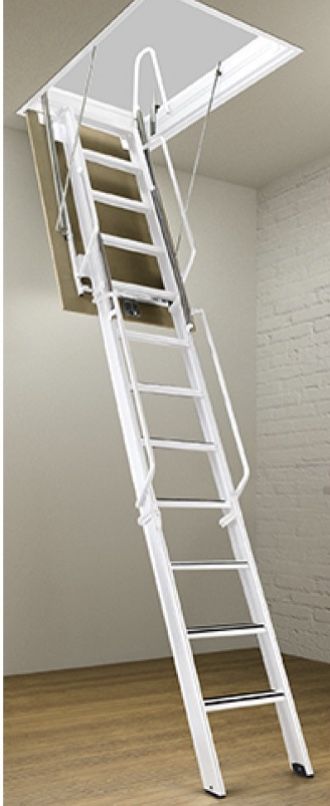 Rainbow F Series Steel Folding Attic Stairs - 7'4"H to 15'4"