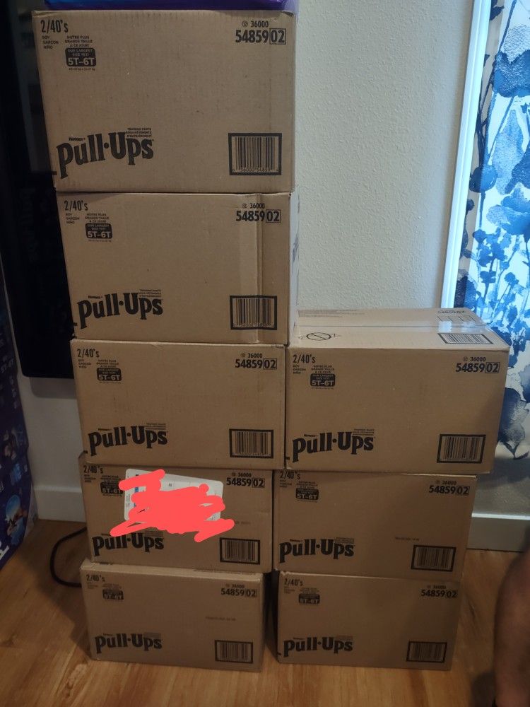 Huggies (2) 40 CT (80 Diapers)Huggies Pull Up Bags