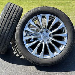 OEM 22” Infinity QX80 Autograph Wheels 6x5.5 Rims QX56 Michelin Tires 285/45R22