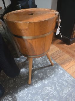 Vintage Firkin Sewing Basket Stand