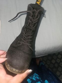 KIDS DR MARTENS Airwair COMBS J COMBAT BOOTS KIDS CANVAS SHOES