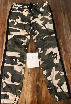 Camo Joggers With Black Down The Leg