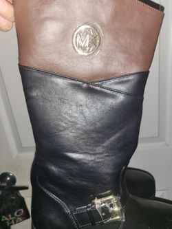 Michael Kors Two-Tone Leather Riding Boots