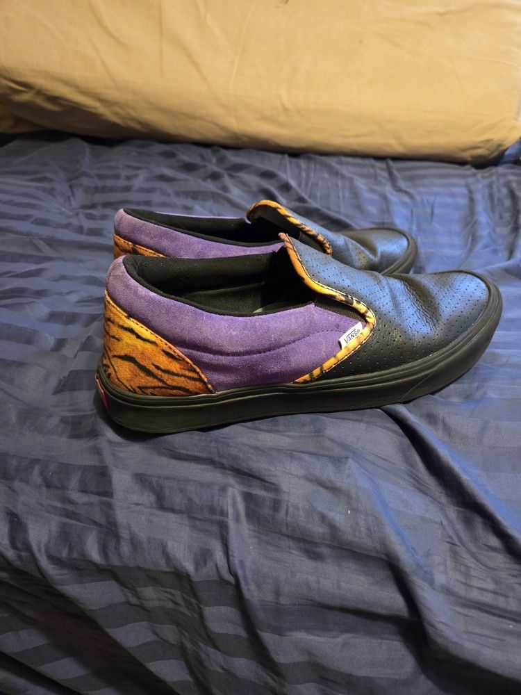 Custom Vans Slip Ons Sz13 Mens