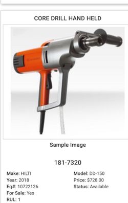 FOR SALE! CORE DRILL HAND HELD
