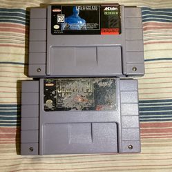 Rise of the robots and Jeopardy for SNES Super Nintendo 