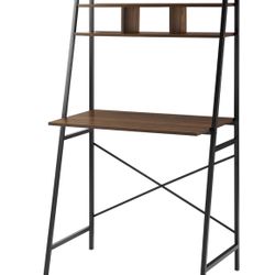 Walker Edison 56” Ladder Desk with Storage