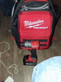 Miluakee back pack/ hammer drill/driver red lithium m18 ho