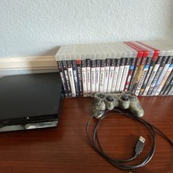 Playstation 3 Slim + 29 PS3 Games + Controller