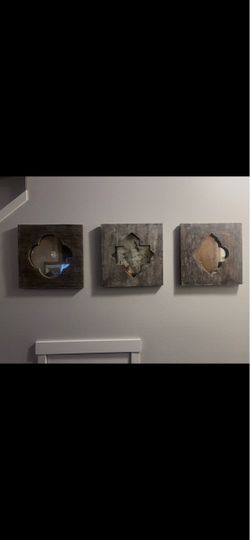 Set of 3 Decorative Wall Mirror Panels