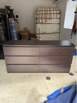 6 Drawer Wood Dresser