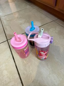 Disney Princess Kids Straw Cups Set of 3