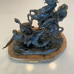 Dan Bates “Pistol Charge” Bronze Sculpture 