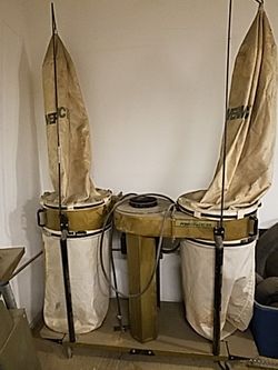 Powermatic 1 phase dual bag Industrial dust collector