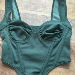 SHEIN Green Corset Crop