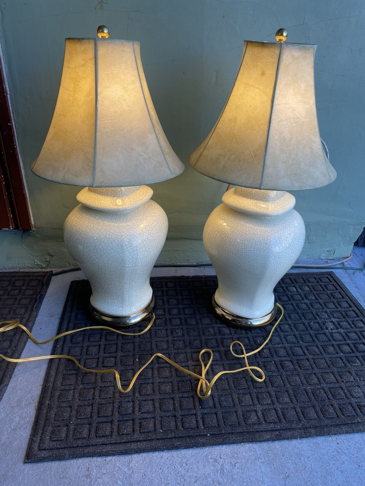 Pair Of Vintage Table Lamps In Good Condition $30 Both Firm On Price