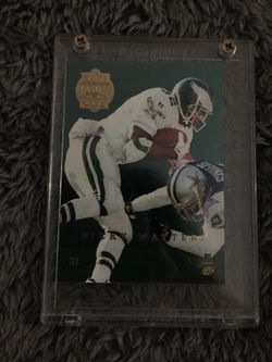 Barry Sanders and Ricky waters football card