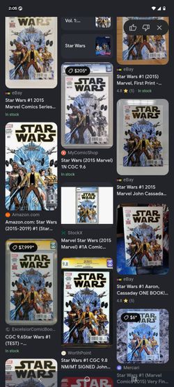 First edition Star wars comic book marvels 1