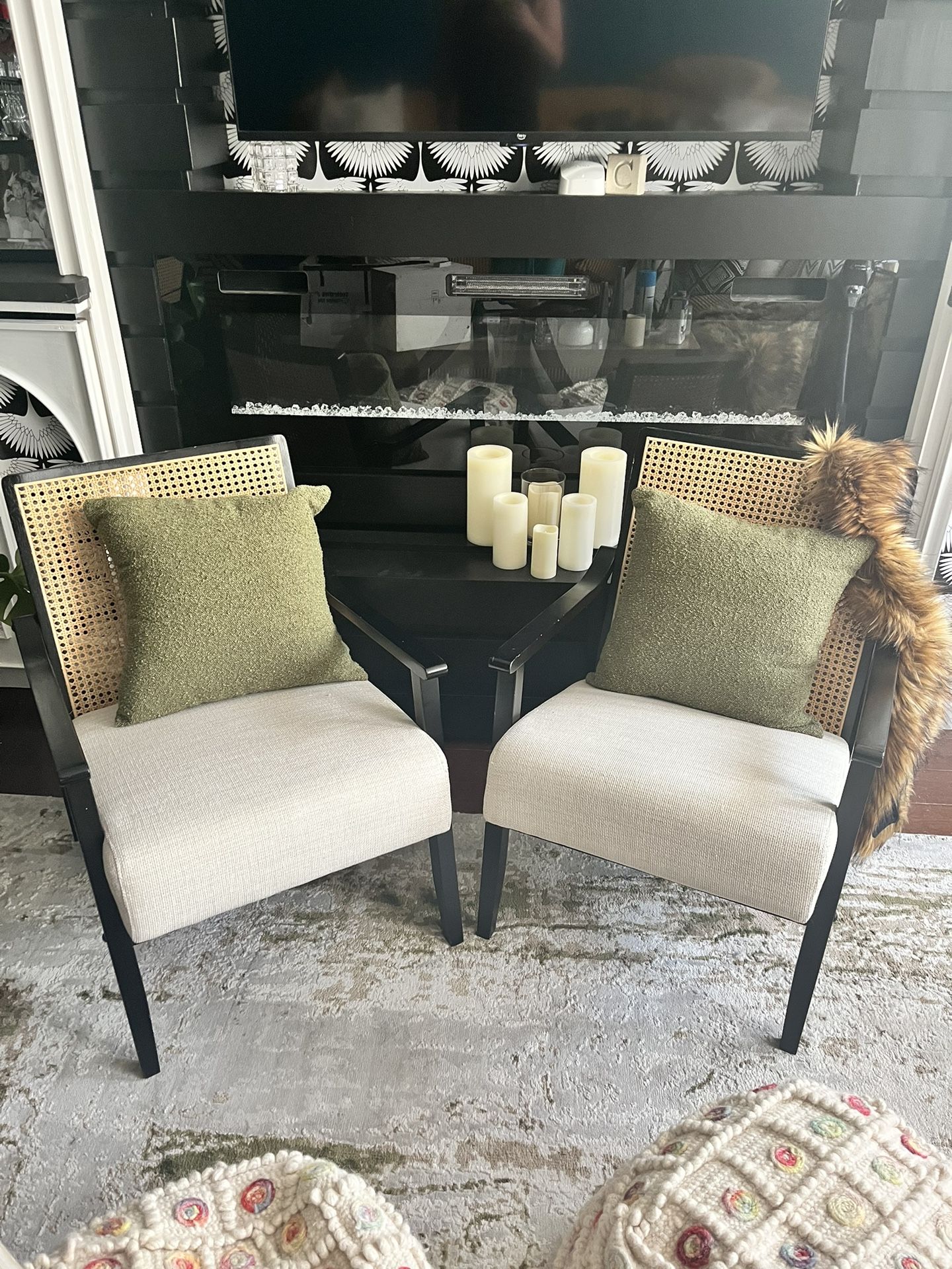 Rattan Back Armchair