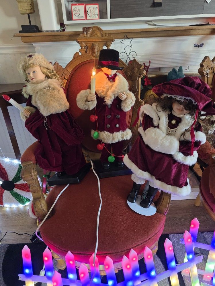 3 Vintage Animated Christmas Decoration