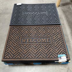 TrafficMaster 24" x 36" Heavy Duty Rubber Door Mat Brown or Gray Made in USA NEW