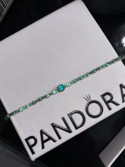Pandora Green Stone Pave Tennis Bracelet