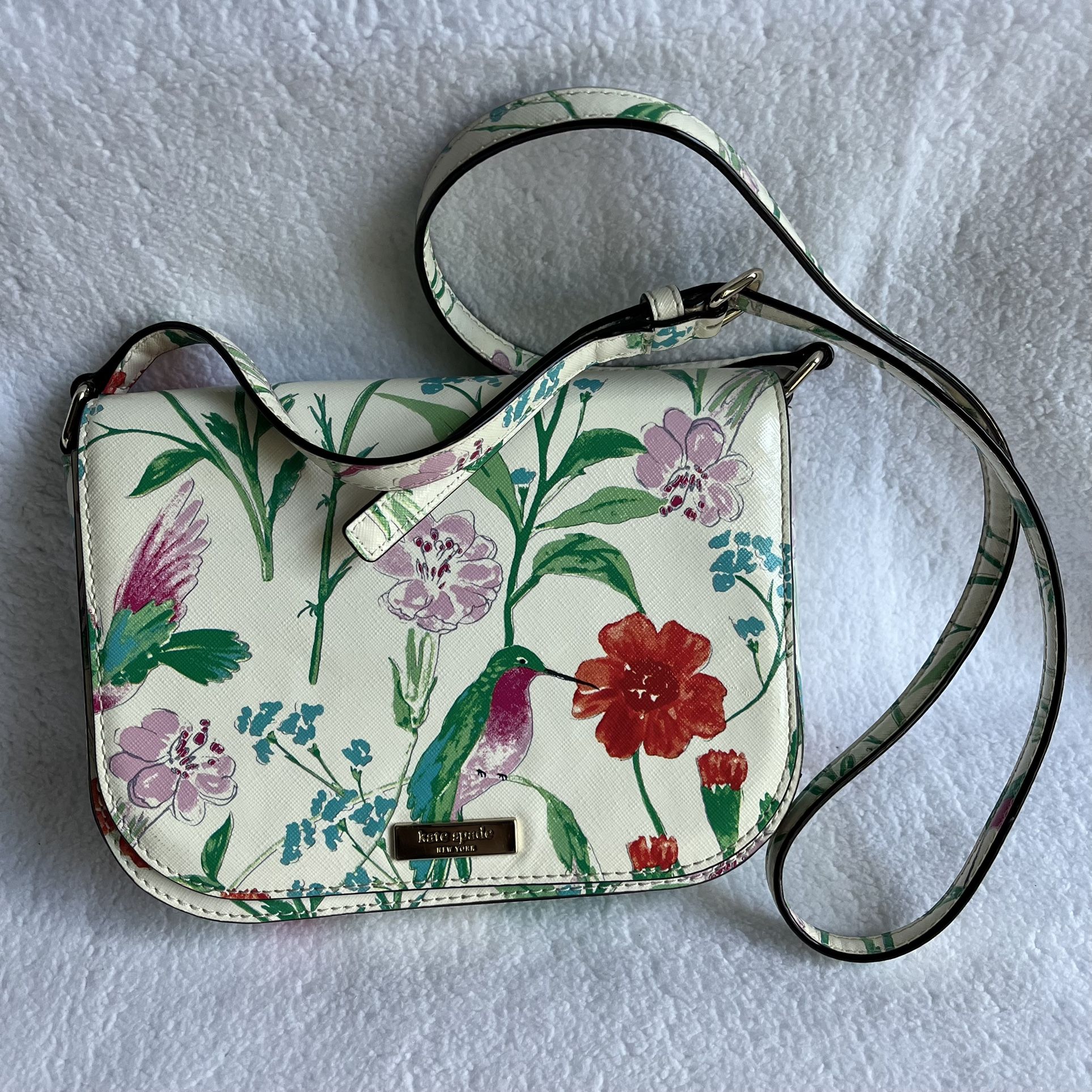 Kate Spade Sammi Laurel Hummingbird Floral Crossbody Bag
