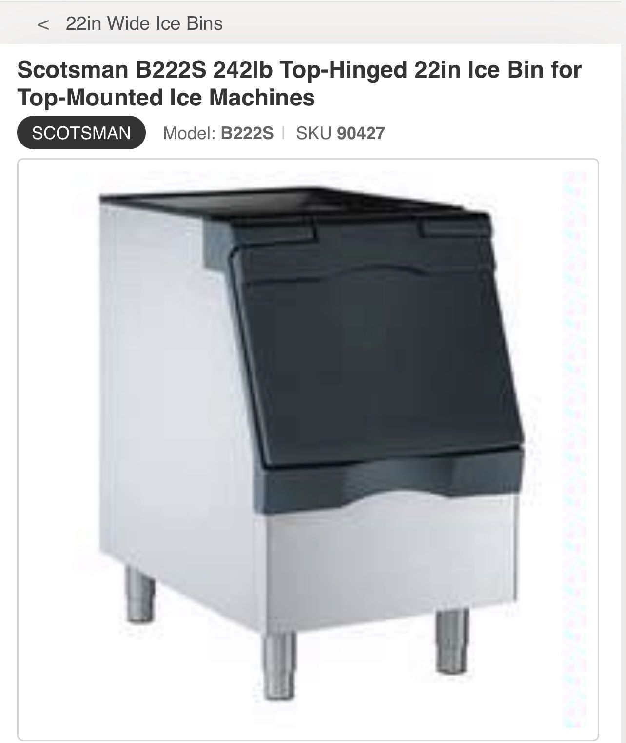 Scotsman Ice Bin