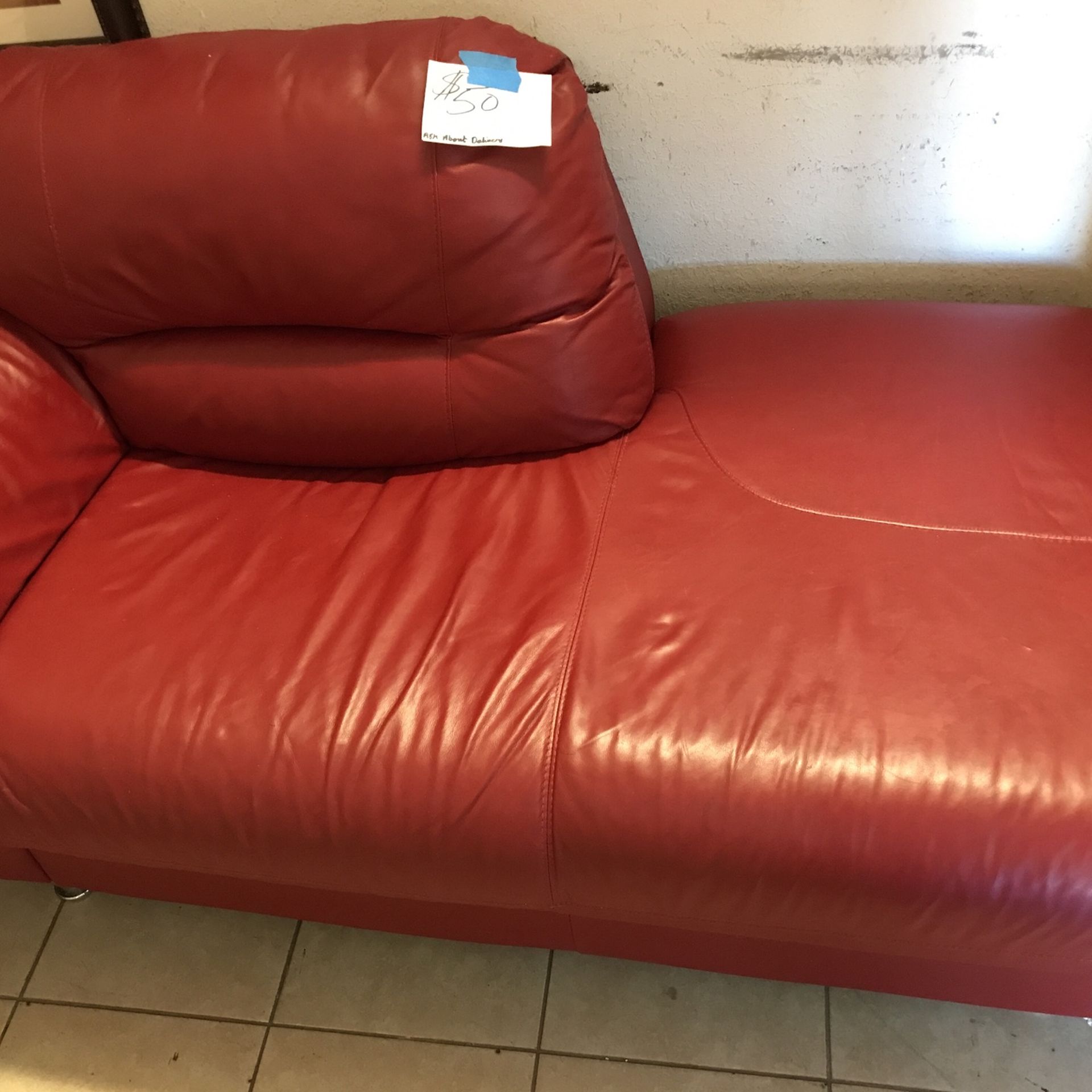Red Leather Couch