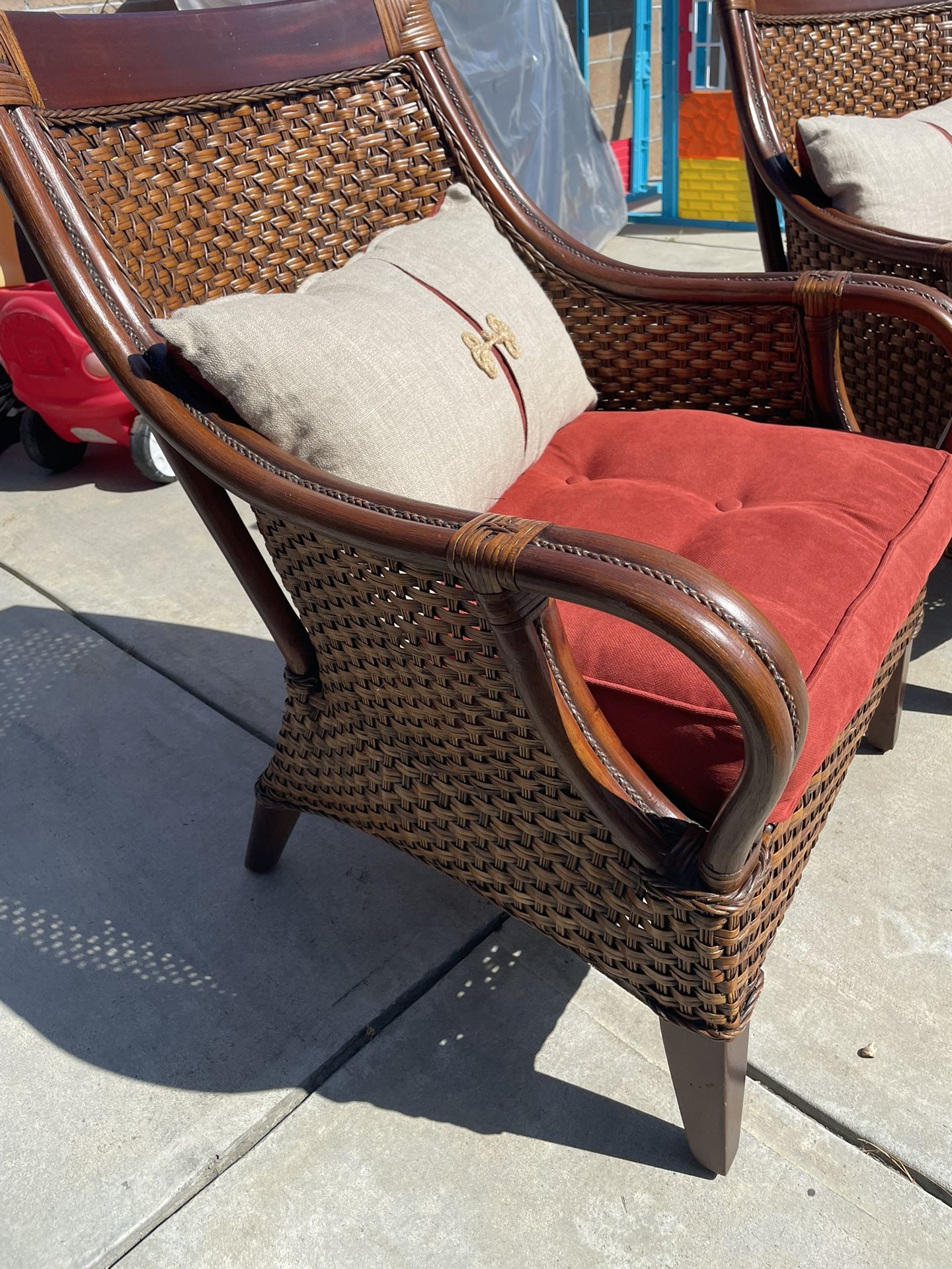Temani brown wicker on sale chair