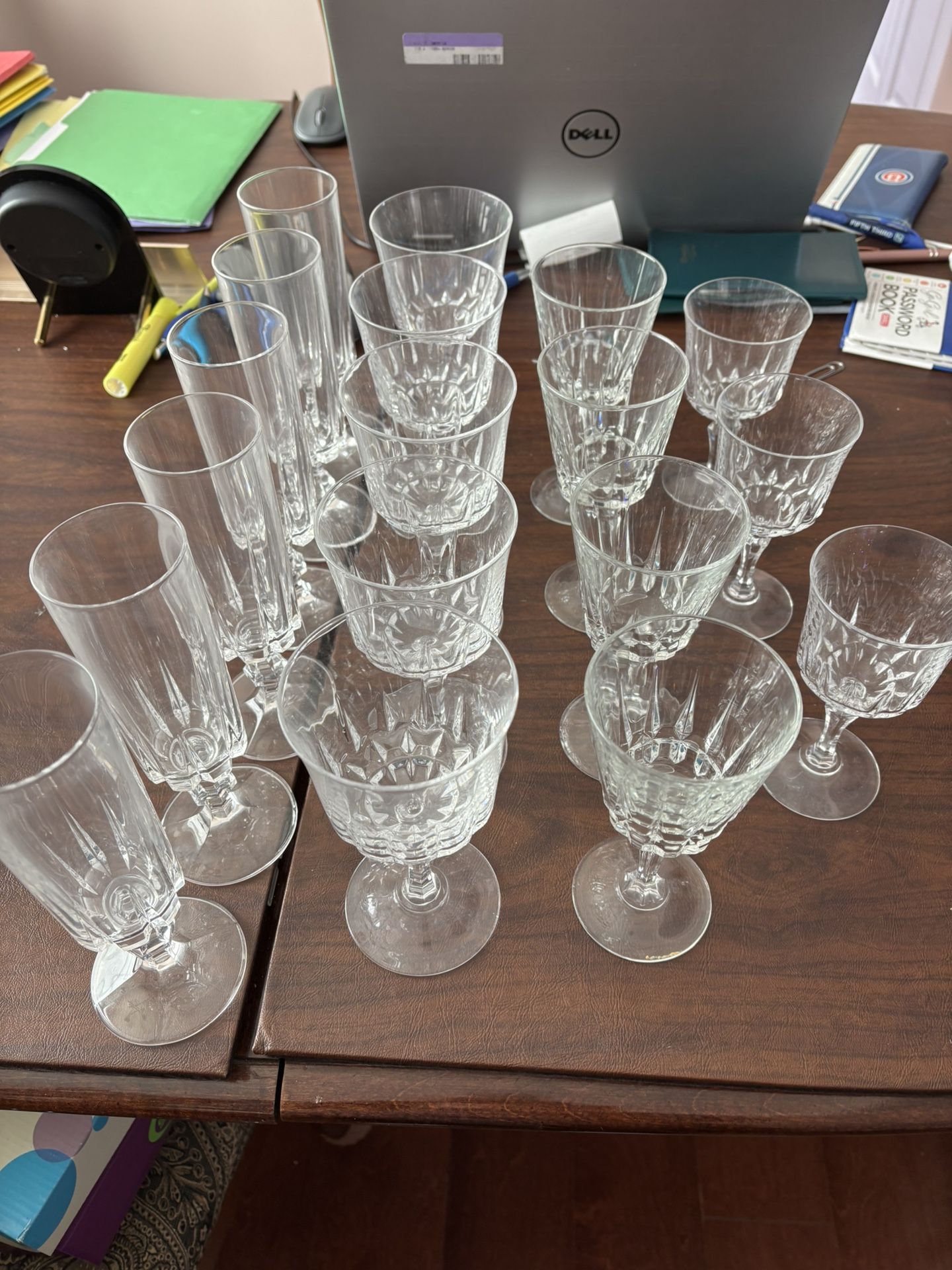 Variety Of Vintage Crystal Stemware