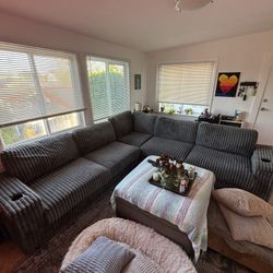 Great Condition Waffle Couch 9 By 9 Feet With Ottoman 