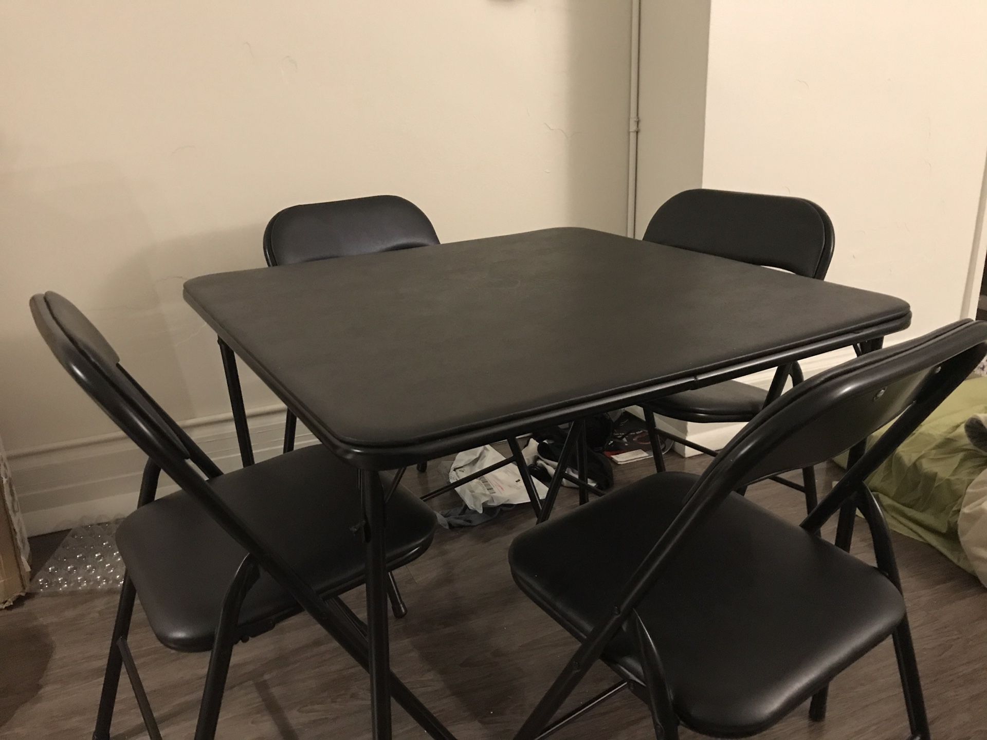 Folding Dinner Table with a set of Four Chairs