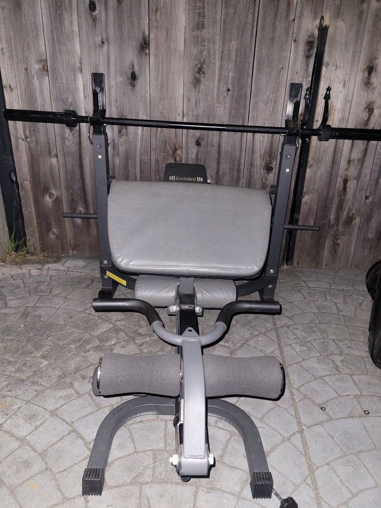 bench press and bar