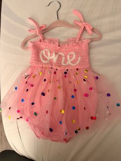 Baby Girl 1st Birthday Outfit First Romper Tulle Dress Gifts