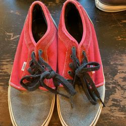 Vans Suede Red/Gray Men's 12