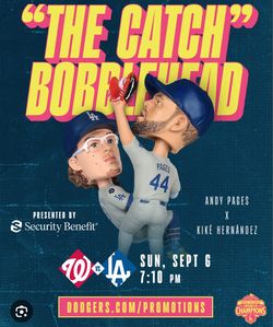 Dodgers Bobble head the catch x6