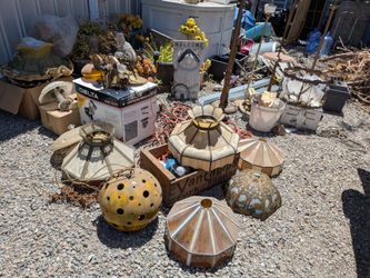 VINTAGE LAMPS , SHADES, PARTS