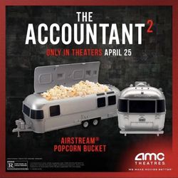 AMC The Accountant 2 Airstream Trailer Popcorn Bucket Vessel Holder 