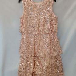 Speechless Girls Pink Sequin Layered Sleeveless Tutu Dress Size 16