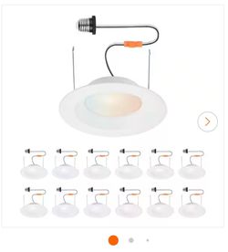 Retrofit   Dimmable recessed lighting. 12 pack 5/6 in