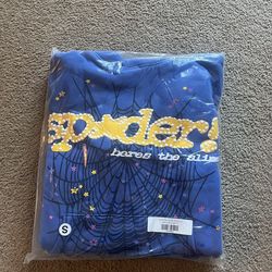 sp5der hoodie blue