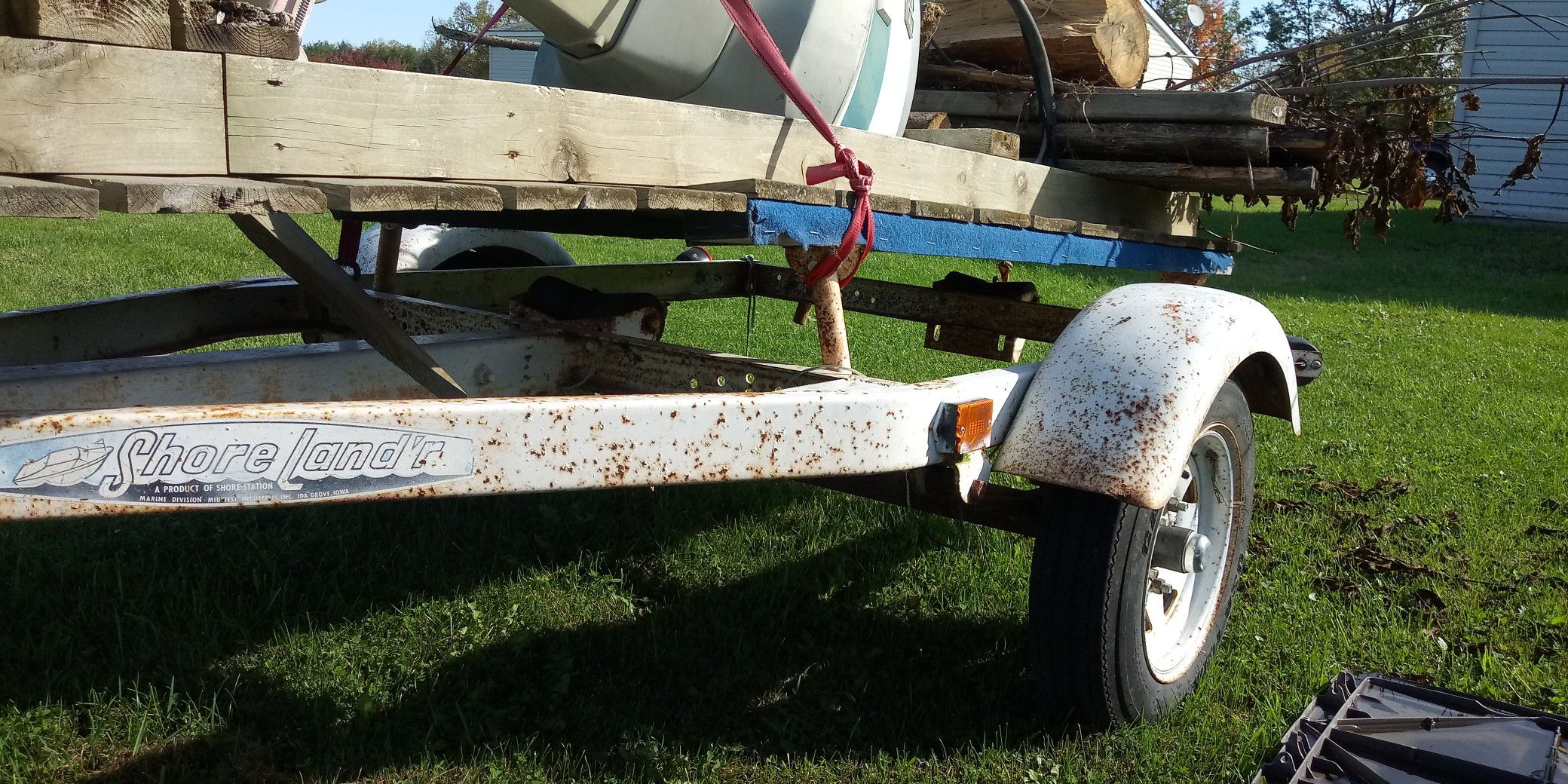 Shore lander boat trailer. Cash only