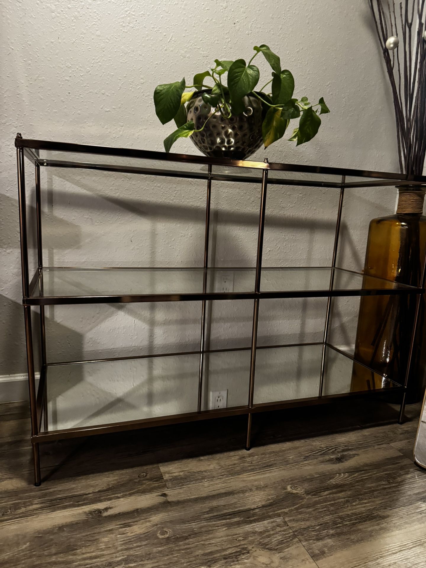 42'' Glass Top Console Table