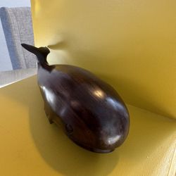 Wooden Whale Sculpture – Solid Wood