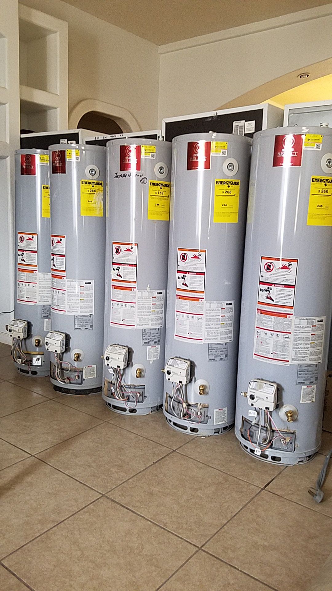 Natural gas water heater