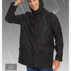 Men's Fashion Raincoat, Brand New, Size Large 