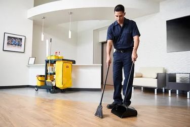  Commercial Dust Pan, Long-Handle. For Janitor Cart handle.