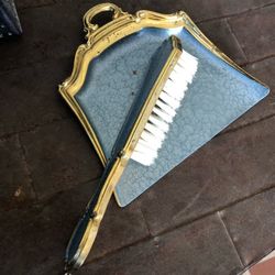 Antique Vintage Hollywood Regency Table Brush Pan Crumb Sweeper